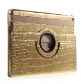 iPad 9.7 2017 / 2018 Stijl Alligator Lederen Hoes - Goud