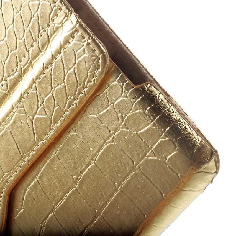 iPad 9.7 2017 / 2018 Stijl Alligator Lederen Hoes - Goud