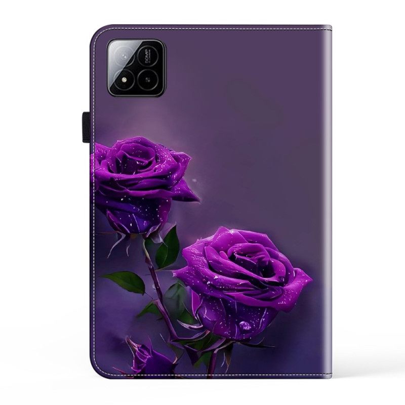 Cover Xiaomi Pad 7 / 7 Pro Paarse Rozen Bescherming Hoesje