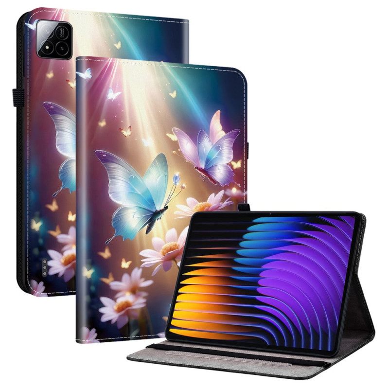 Folio-hoesje Xiaomi Pad 7 / 7 Pro Telefoonhoesje Lichtgevende Vlinders