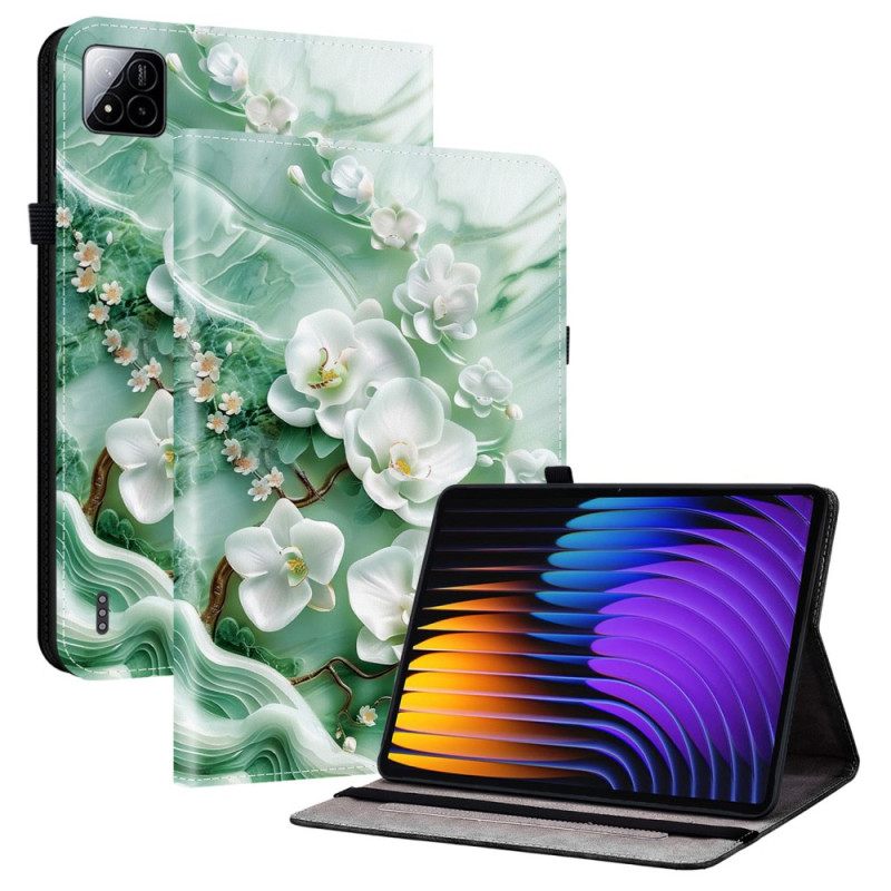 Hoesje Case Xiaomi Pad 7 / 7 Pro Telefoonhoesje Jade Bloemen