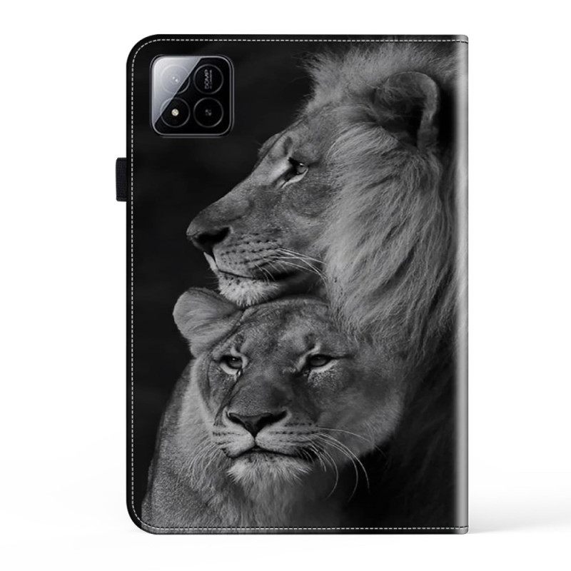 Hoesje Case Xiaomi Pad 7 / 7 Pro Telefoonhoesje Paar Leeuwen
