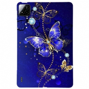 Hoesje Xiaomi Pad 7 / 7 Pro Blauwe Vlinders En Diamanten