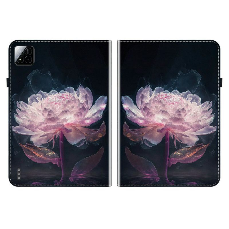 Leren Hoesje Xiaomi Pad 7 / 7 Pro Pioenroos Bescherming Hoesje