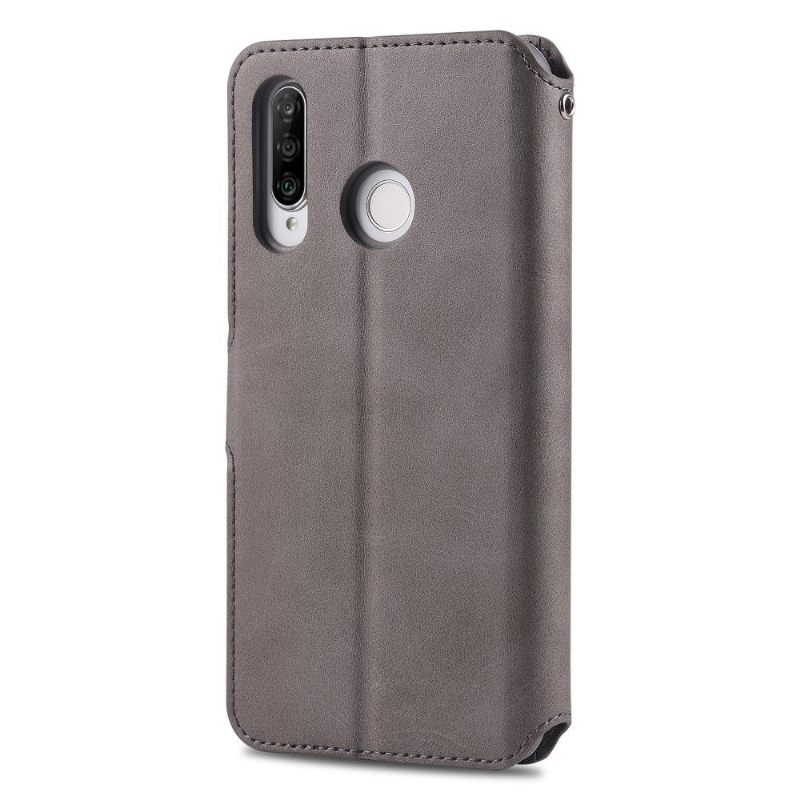 Cover voor Huawei P30 Lite Folio-hoesje Kunstleer Kaarthouder Folio