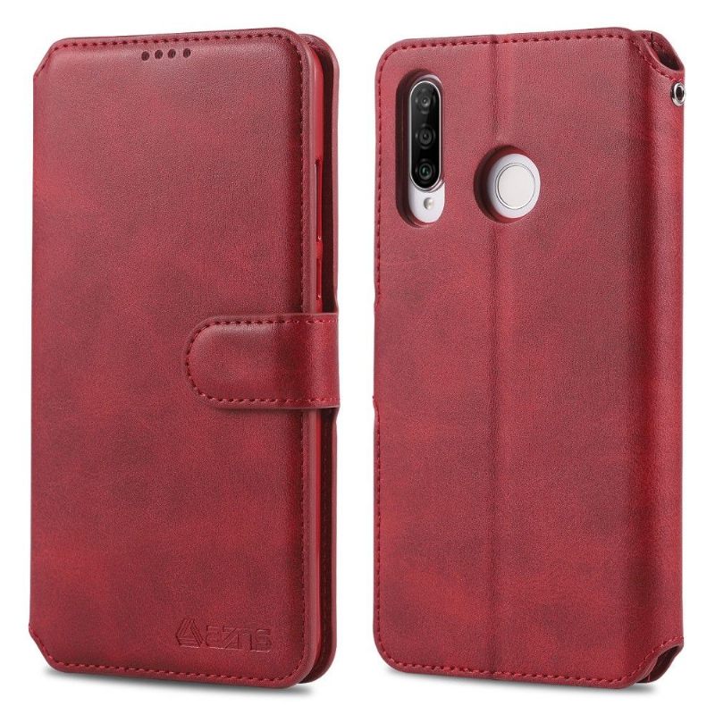 Cover voor Huawei P30 Lite Folio-hoesje Kunstleer Kaarthouder Folio