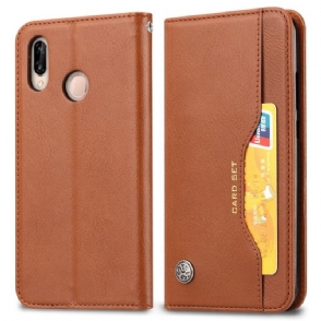 Flip Case voor Huawei P30 Lite Stand Case Leren Kaarthouder