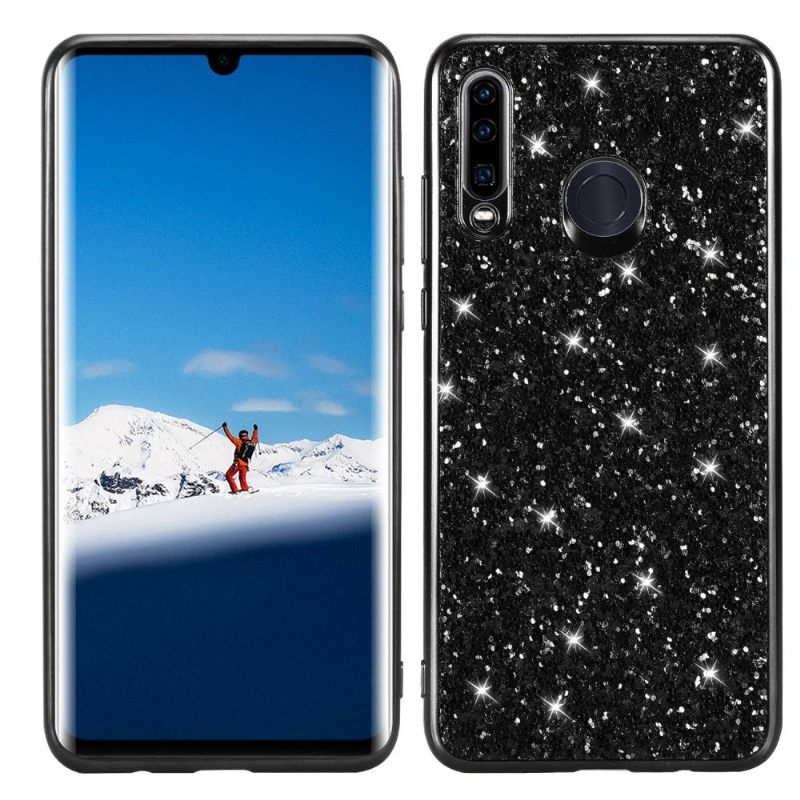 Hoesje voor Huawei P30 Lite Sprankelende Strass Glamour
