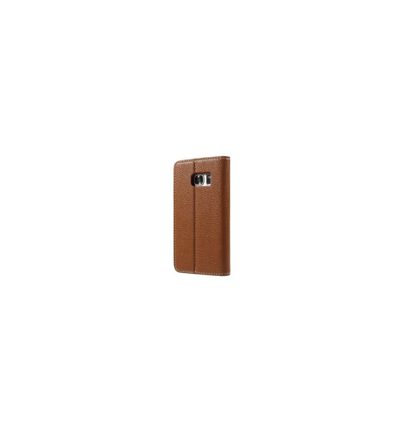 Folio-hoesje voor Samsung Galaxy S7 Litchi Textuur Leder - Bruin