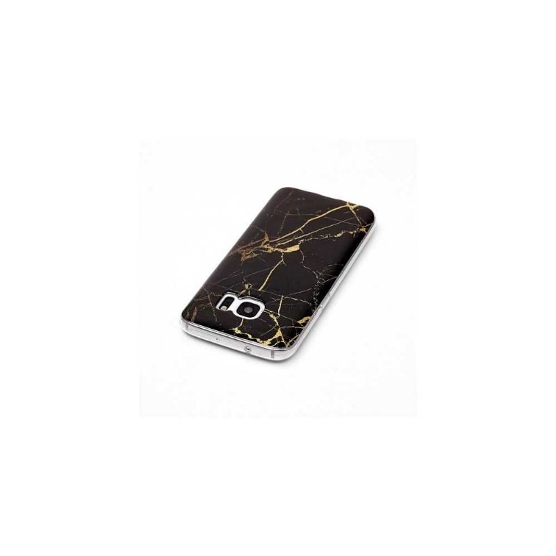 Hoesje voor Samsung Galaxy S7 Anti-fall Marmer - Zwart / Goud