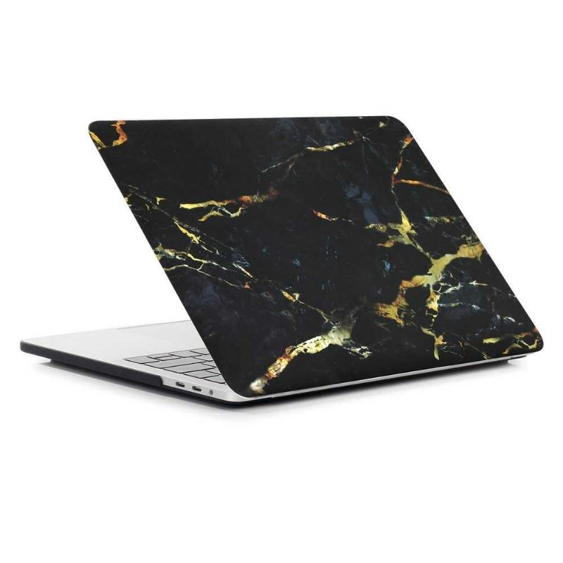 Macbook Pro 13 Case / Marble Touch Bar - Zwart / Goud