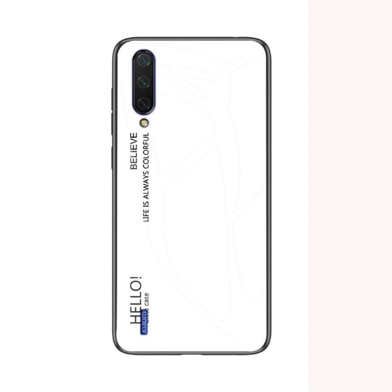 Telefoonhoesje voor Xiaomi Mi A3 Bescherming Kleurverloop Glazen Achterkant