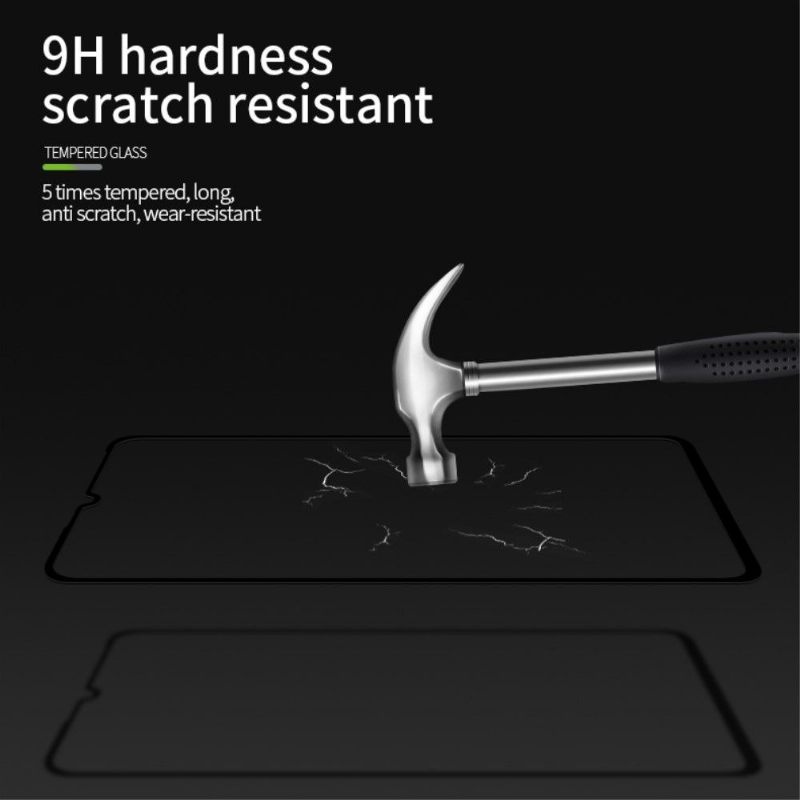 Xiaomi Mi A3 - Schermbeschermer Van Gehard Glas Op Ware Grootte - Zwart