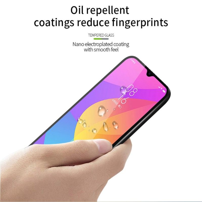 Xiaomi Mi A3 - Schermbeschermer Van Gehard Glas Op Ware Grootte - Zwart