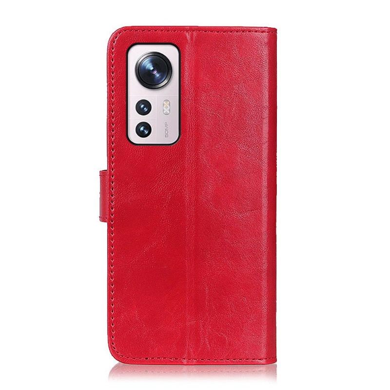 Cover voor Xiaomi 12 Pro Anti-fall Kala Leder Effect Cover