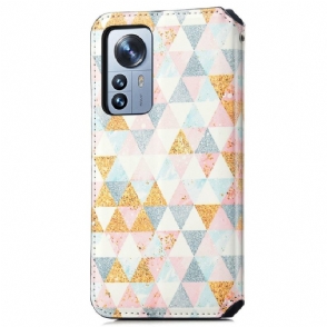 Flip Case voor Xiaomi 12 Pro Folio-hoesje Flip Flap In Scandinavische Stijl