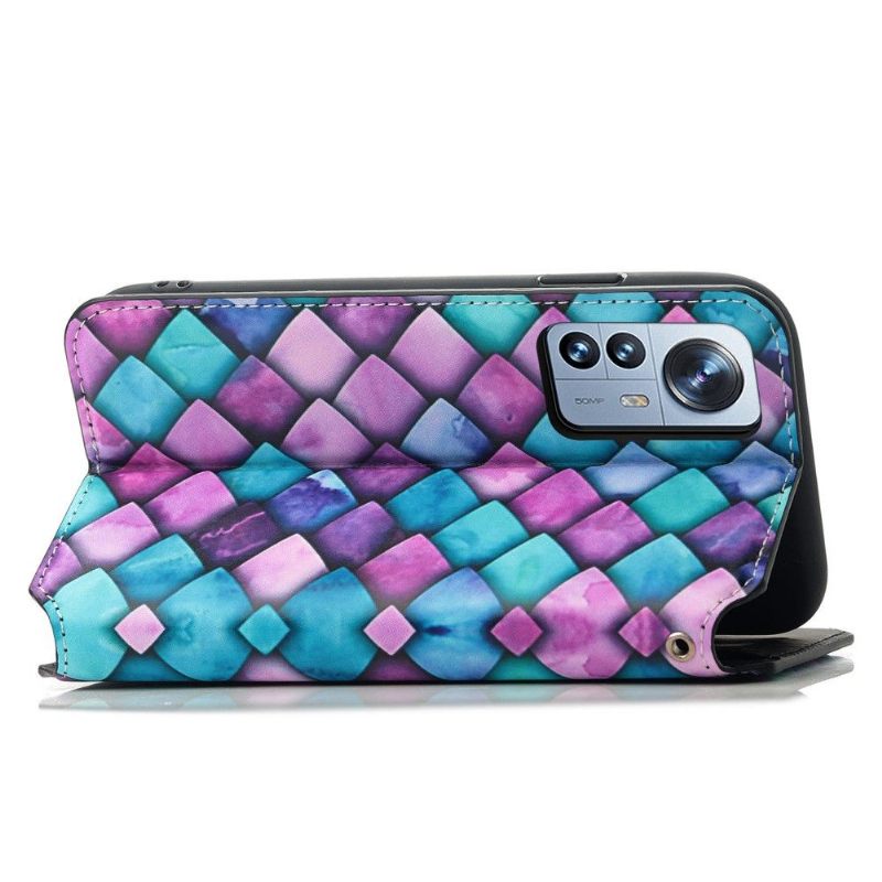 Flip Case voor Xiaomi 12 Pro Folio-hoesje Gekleurde Tortoise Flip Flap
