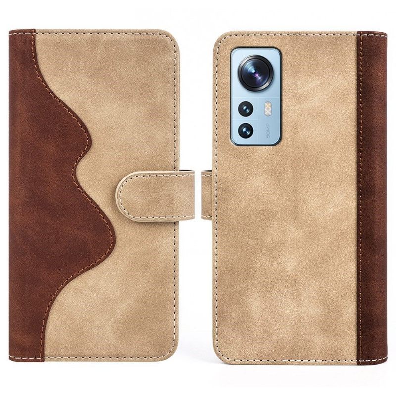 Flip Case voor Xiaomi 12 Pro Folio-hoesje Tweekleurige Foliostandaard