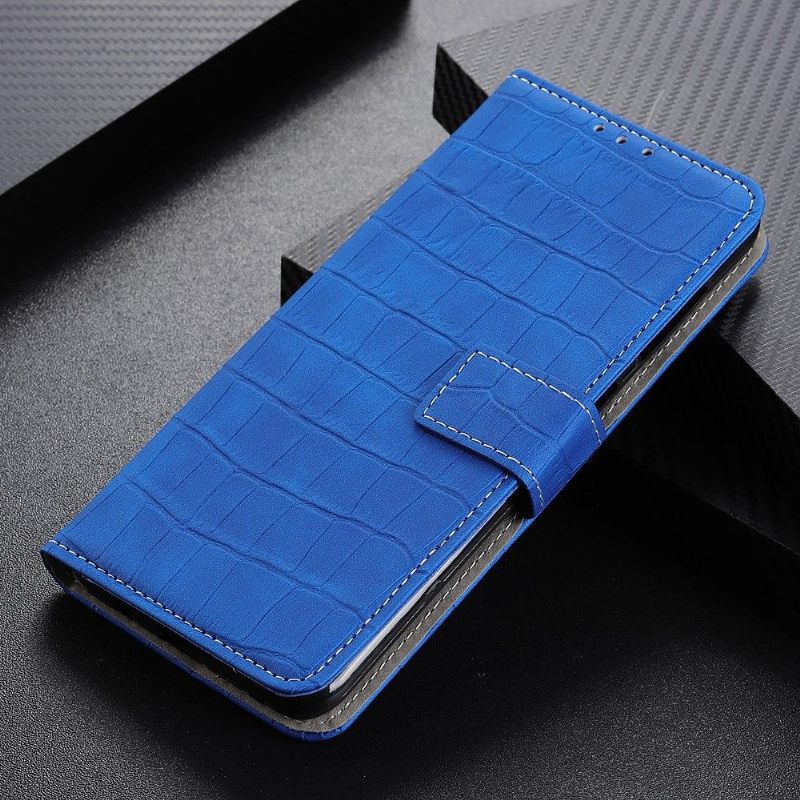 Folio-hoesje voor Xiaomi 12 Pro Croco-look Stiksels