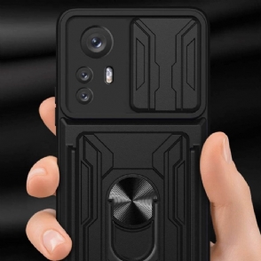 Hoesje voor Xiaomi 12 Pro Anti-fall Camera Schuif Ondersteuning Functie + Kaarthouder