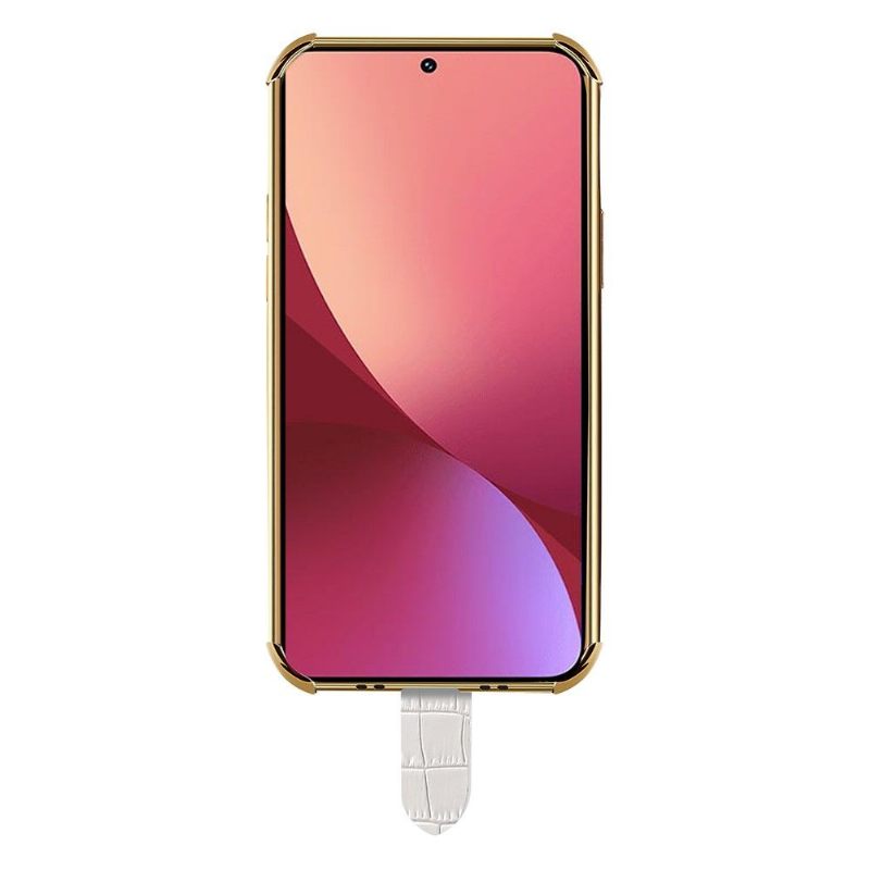 Hoesje voor Xiaomi 12 Pro Krokodil-effect Met Riem