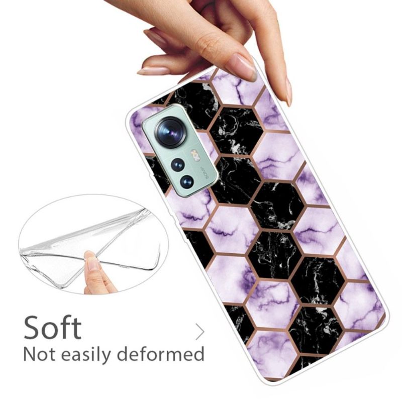 Hoesje voor Xiaomi 12 Pro Marmeren Geometrie 0016 Serie