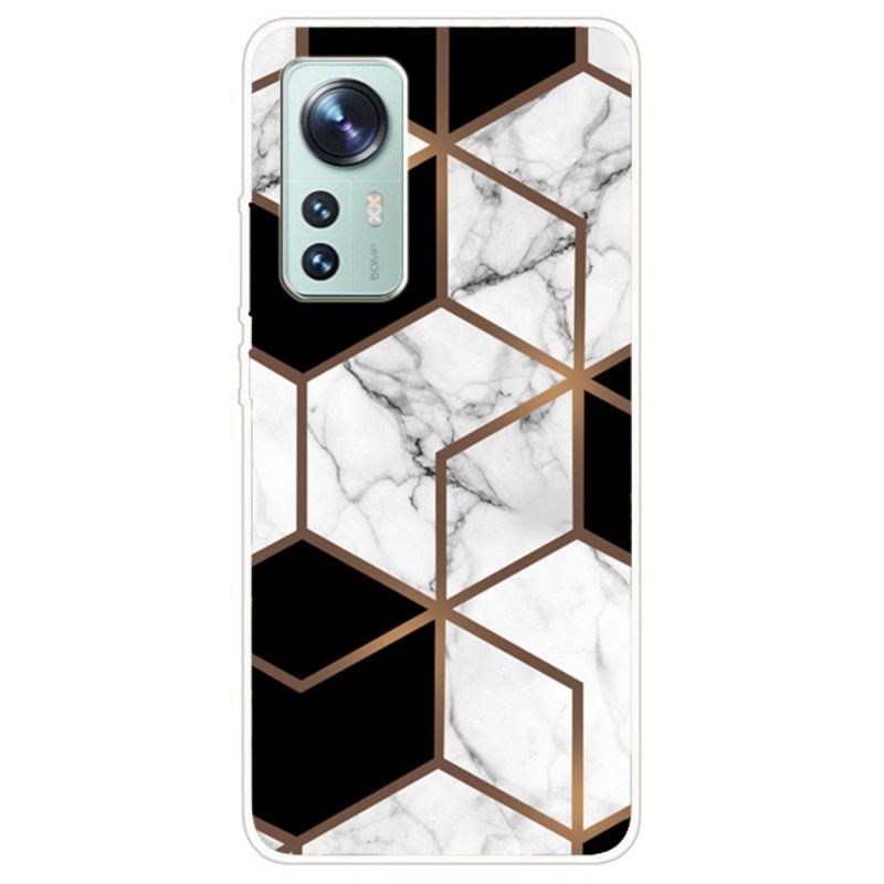Hoesje voor Xiaomi 12 Pro Marmeren Geometrie 0016 Serie