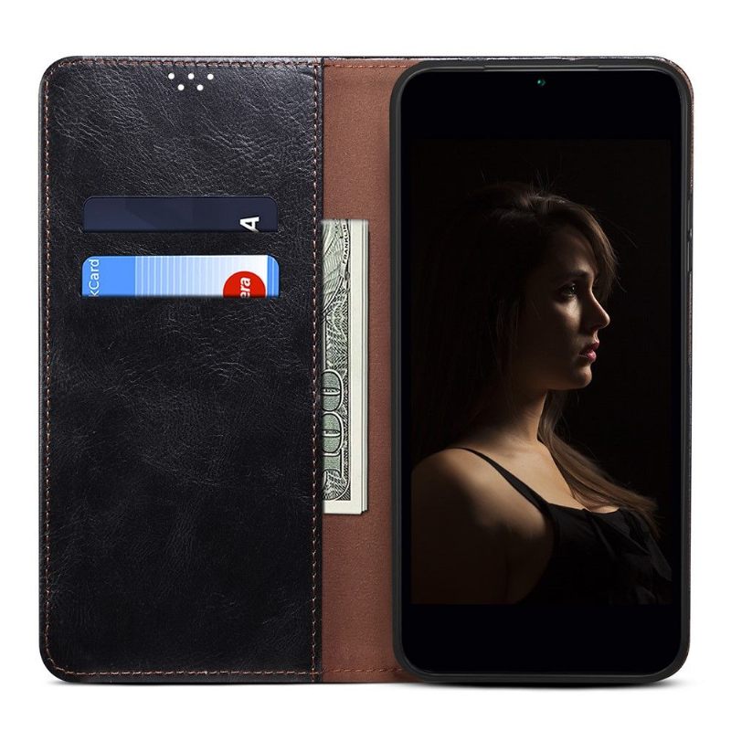 Leren Hoesje voor Xiaomi 12 Pro Bescherming Ernestine Zichtbare Naden