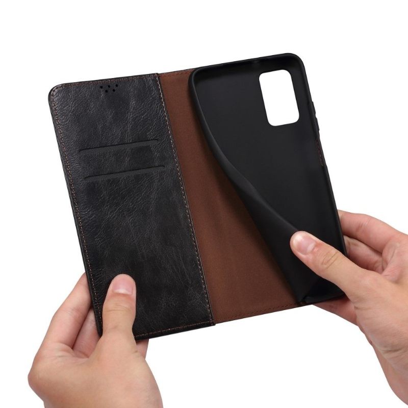 Leren Hoesje voor Xiaomi 12 Pro Bescherming Ernestine Zichtbare Naden