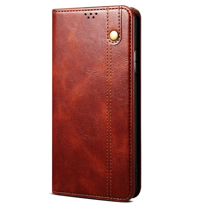 Leren Hoesje voor Xiaomi 12 Pro Bescherming Ernestine Zichtbare Naden
