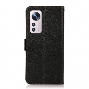 Leren Hoesje voor Xiaomi 12 Pro Bescherming Khazneh Generfd Leer Eerst
