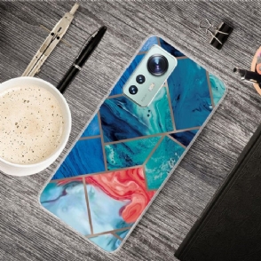 Telefoonhoesje voor Xiaomi 12 Pro Bescherming Marmeren Geometrie 0022 Serie