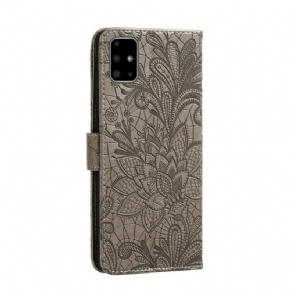 Cover voor Samsung Galaxy A51 Folio-hoesje Kanten Stijl