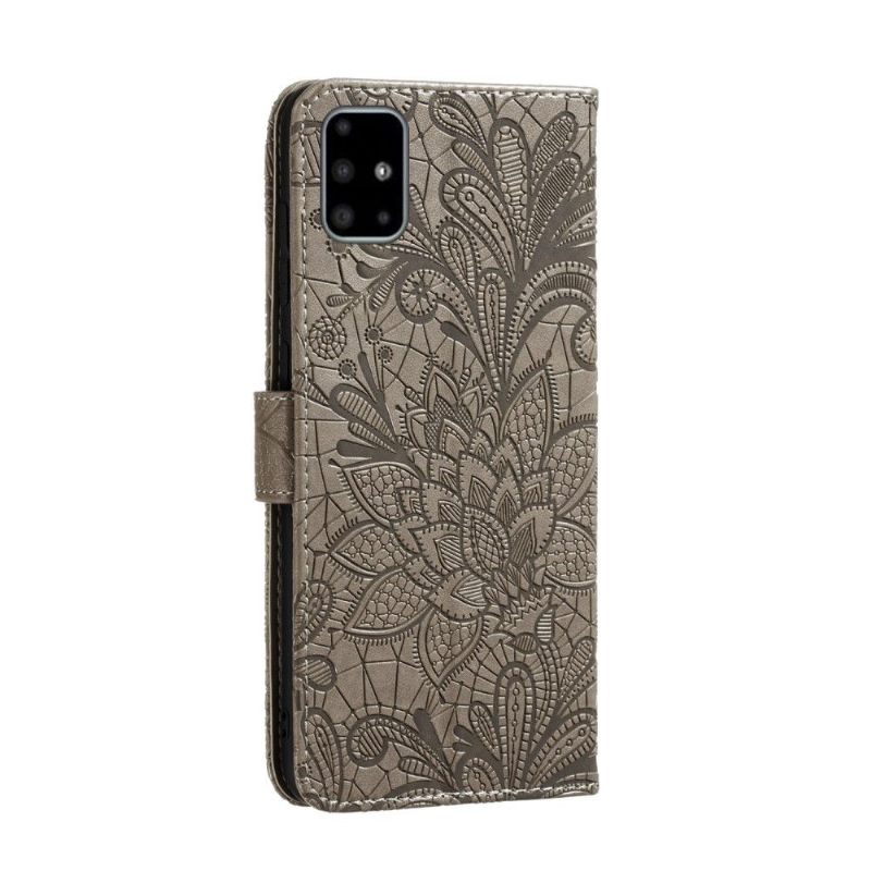 Cover voor Samsung Galaxy A51 Folio-hoesje Kanten Stijl