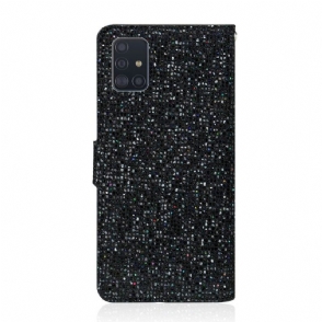 Folio-hoesje voor Samsung Galaxy A51 Glitterkaarthouder