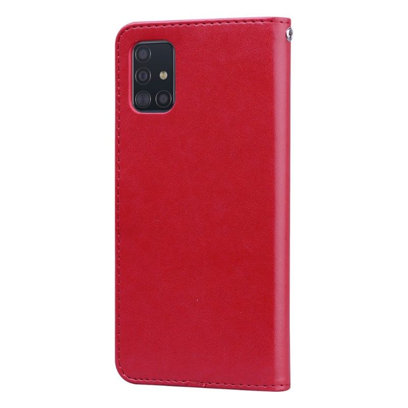 Folio-hoesje voor Samsung Galaxy A51 Imitatieleer Rozenpatroon