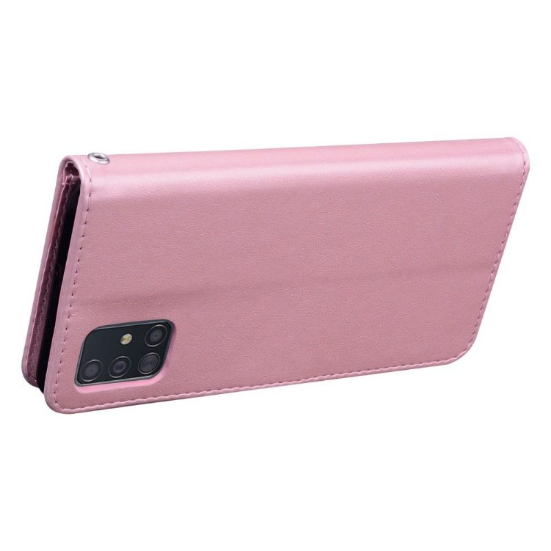 Folio-hoesje voor Samsung Galaxy A51 Imitatieleer Rozenpatroon