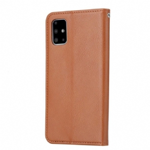 Folio-hoesje voor Samsung Galaxy A51 Leren Effect Stand Case