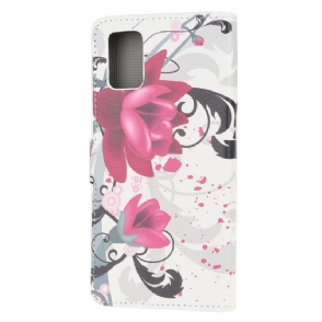 Folio-hoesje voor Samsung Galaxy A51 Lotusbloemen