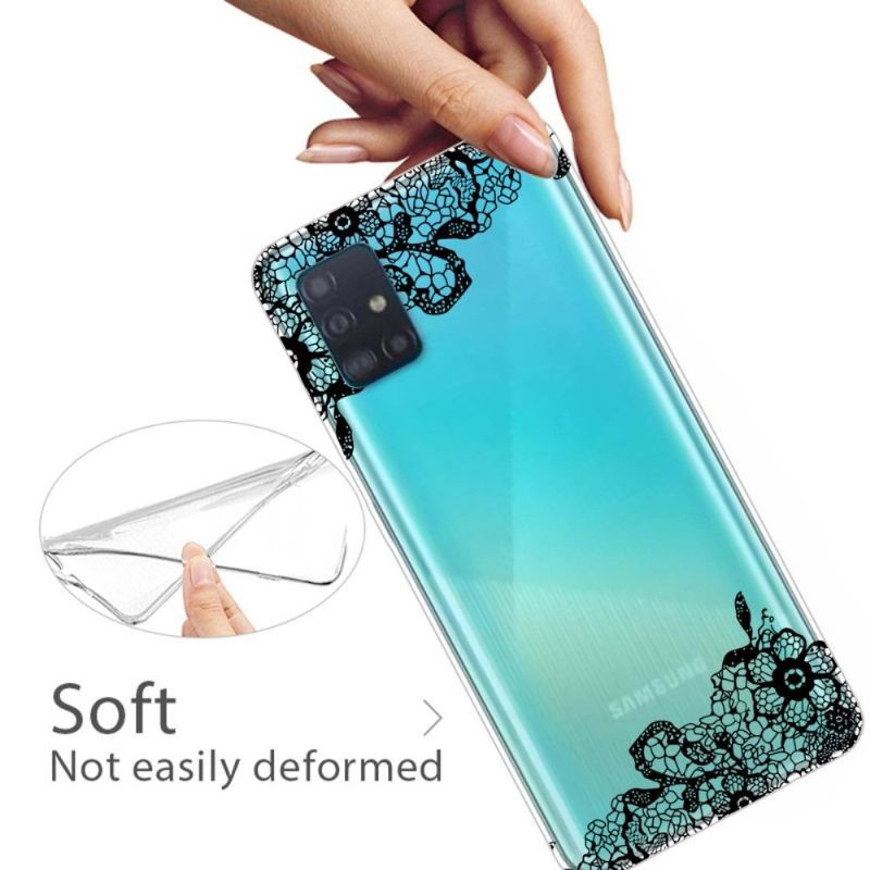 Hoesje voor Samsung Galaxy A51 Bloemenkant