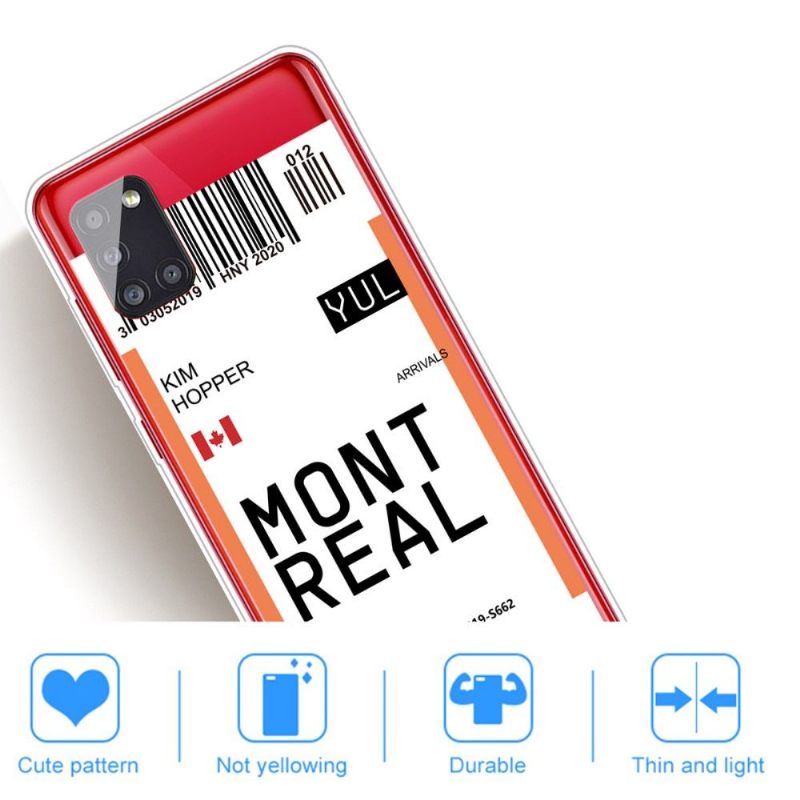Hoesje voor Samsung Galaxy A51 Instapkaart 04 Montreal