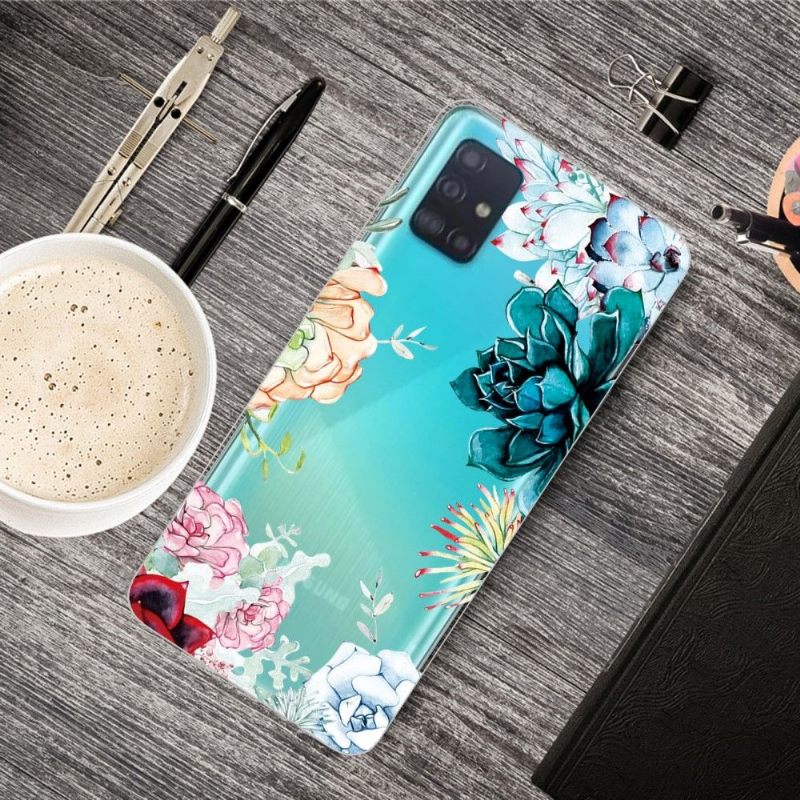 Hoesje voor Samsung Galaxy A51 Verscheidenheid Aan Bloemen