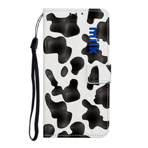 Leren Hoesje voor Samsung Galaxy A51 Koe Stijl