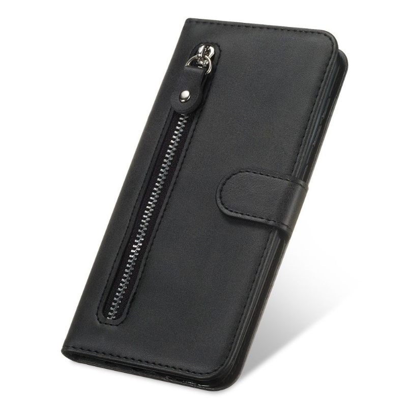 Leren Hoesje voor Samsung Galaxy A51 Zak Met Ritssluiting Met Leereffect