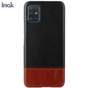 Telefoonhoesje voor Samsung Galaxy A51 Bescherming Imak Kunstleer + Gehard Glas