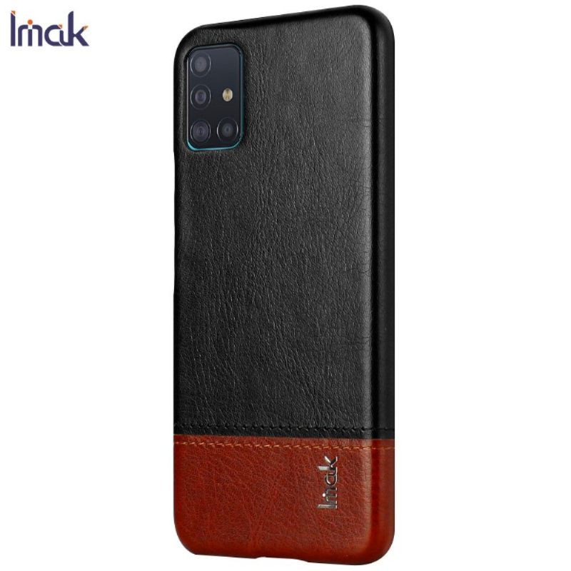Telefoonhoesje voor Samsung Galaxy A51 Bescherming Imak Kunstleer + Gehard Glas