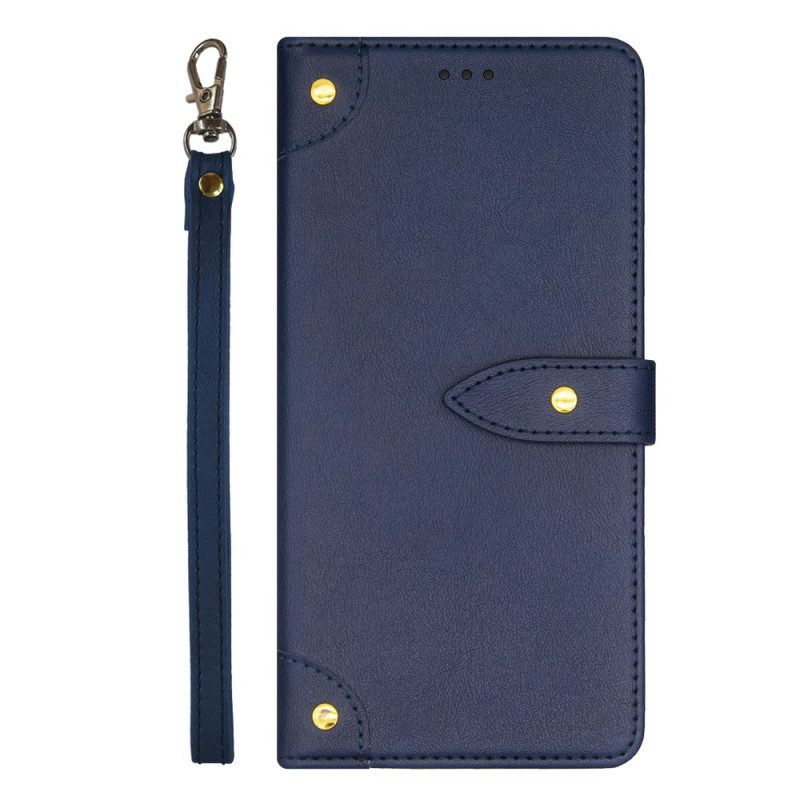 Folio-hoesje voor Google Pixel 7A Klinknagels En Riem Idewei