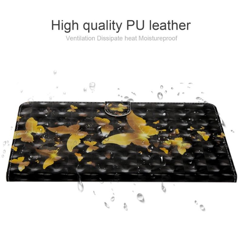 Folio-hoesje voor Samsung Galaxy Tab S6 Gouden Vlinders
