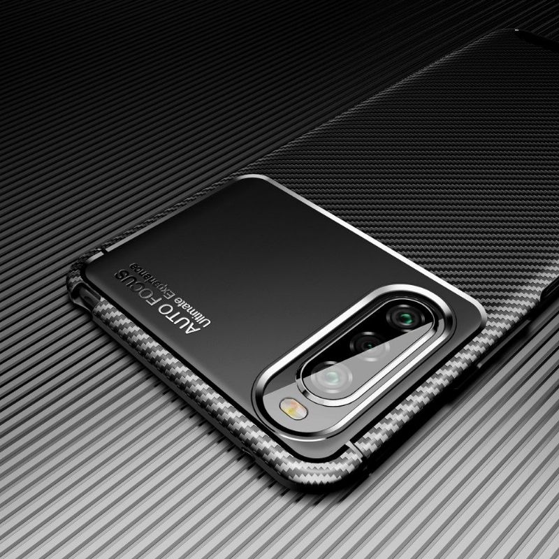 Hoesje voor Sony Xperia 10 II Koolstofvezeleffect