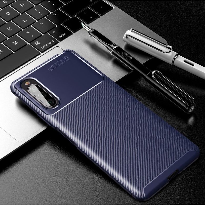 Hoesje voor Sony Xperia 10 II Koolstofvezeleffect